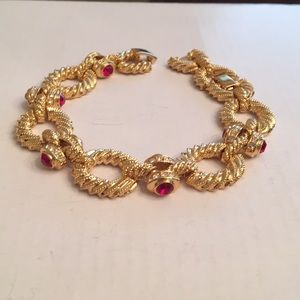Goldtone Gemstone Bracelet